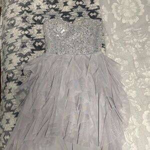 dELiA*s Strapless Silver Dress